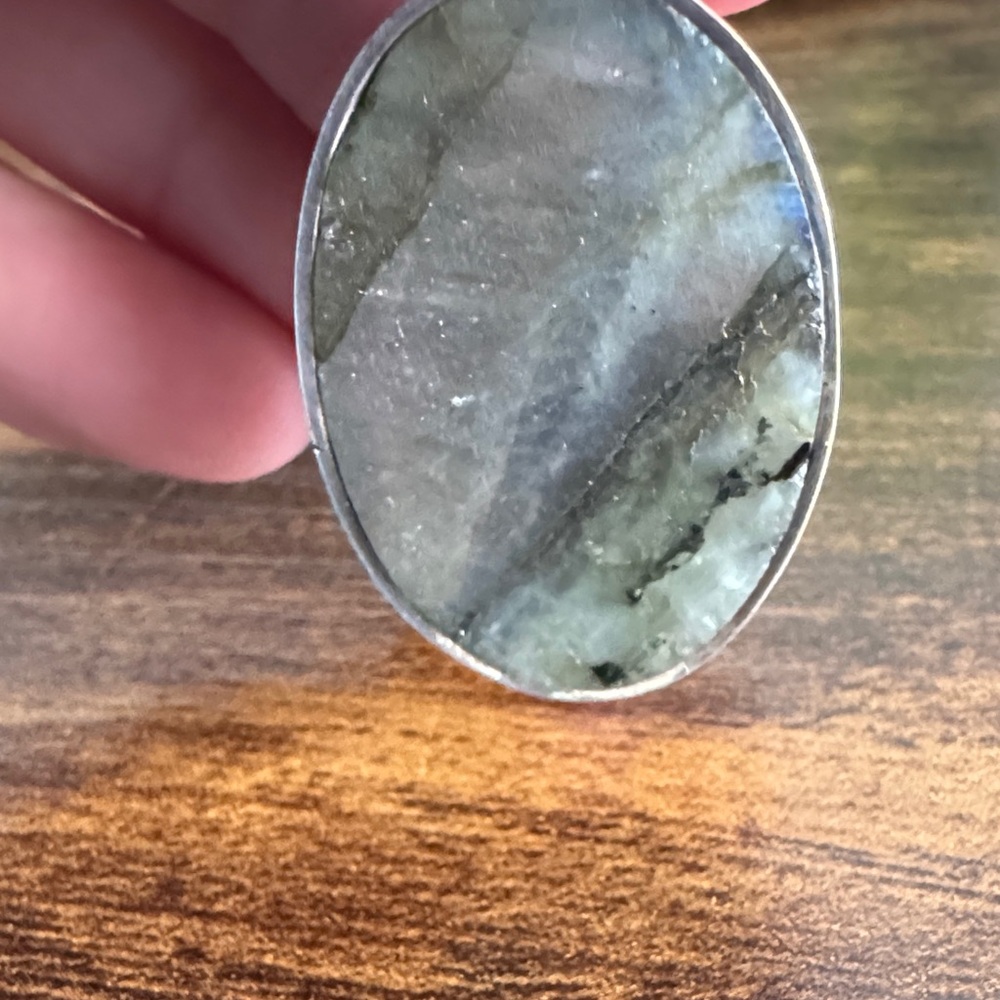 Sterling Silver Labradorite Bird Pendant | Artisan Design - Picture 2 of 4